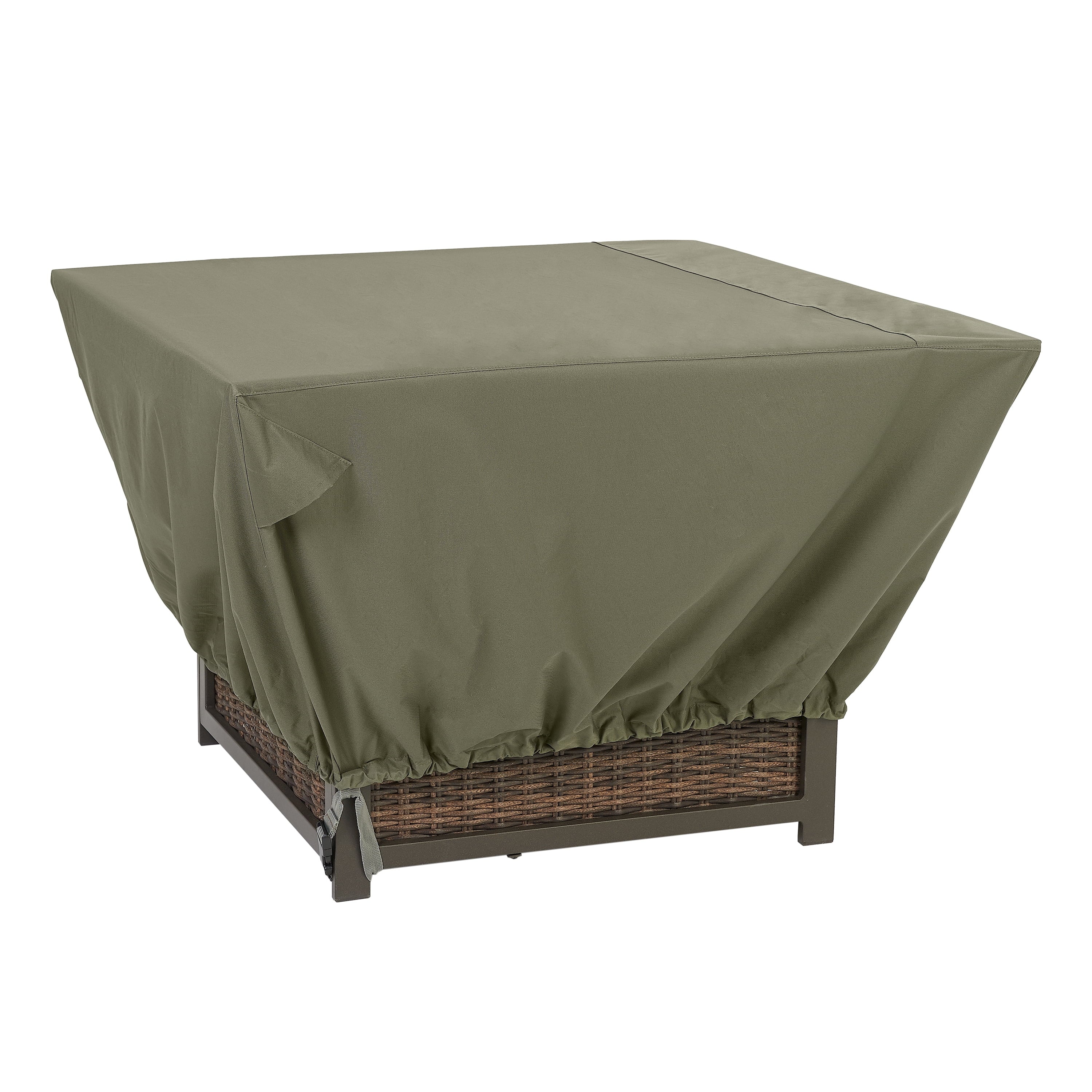 Mainstays Sandell 40 Inch Square Outdoor Fire Pit Table Cover in Gray, Medium