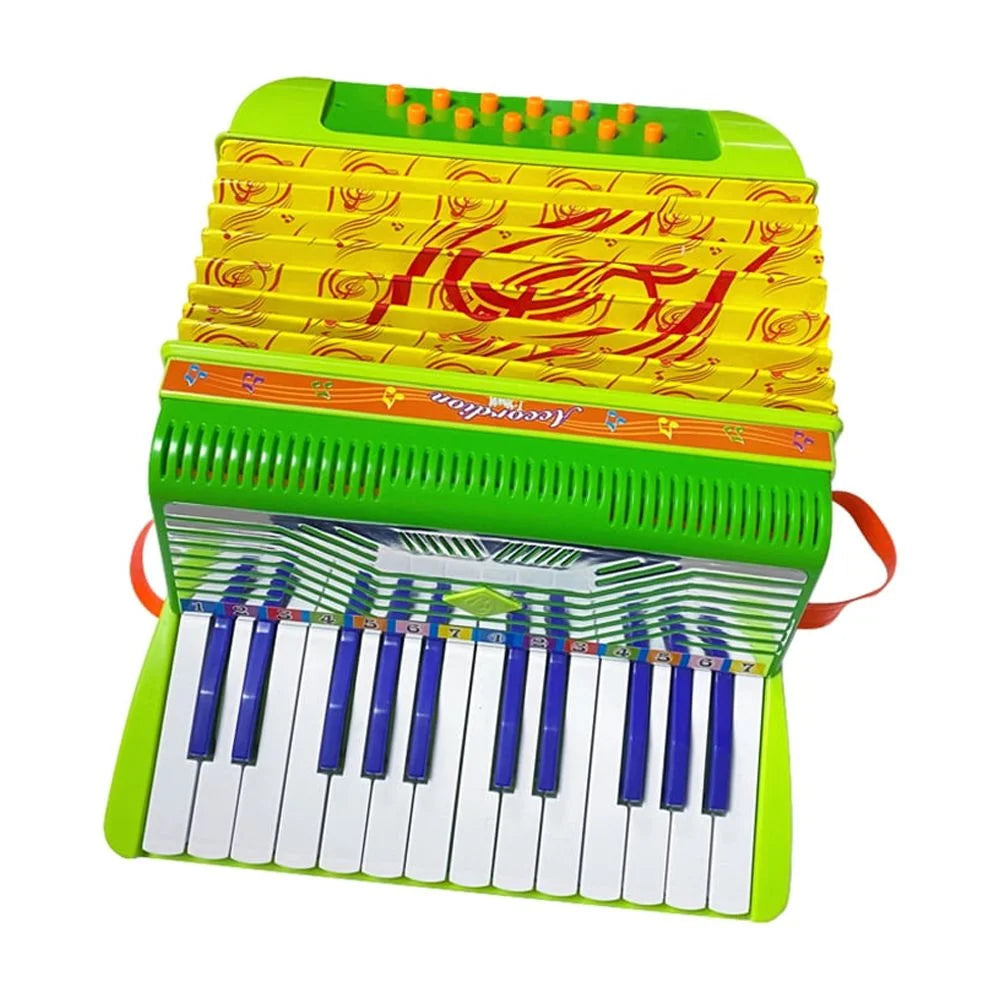 moobody 24 Key 12 Bass Accordion ABS Material with Buckle, Lightweight Musical Instrument for Beginners, Christmas Gift