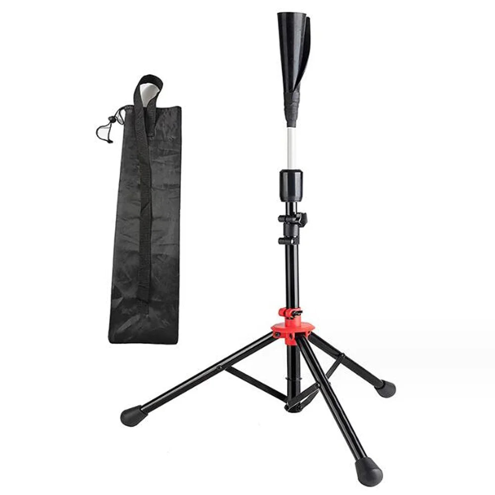 Baseball Batting Tee Portable Softball Hitting Tripod Stand Base Tee Support Height Adjustment with Carrying Bag for Adults & Teenagers Hitting Training Practice
