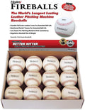 Heater Sports Fireball Kevlar Seamed Genuine Leather Pitching Machine Baseballs - 12 Pack