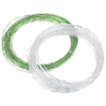 Uxcell 16G 40ft 1.3mm High Elasticity Tennis Racquet String Nylon Clear Soft Thread, White/Green 2 Pack