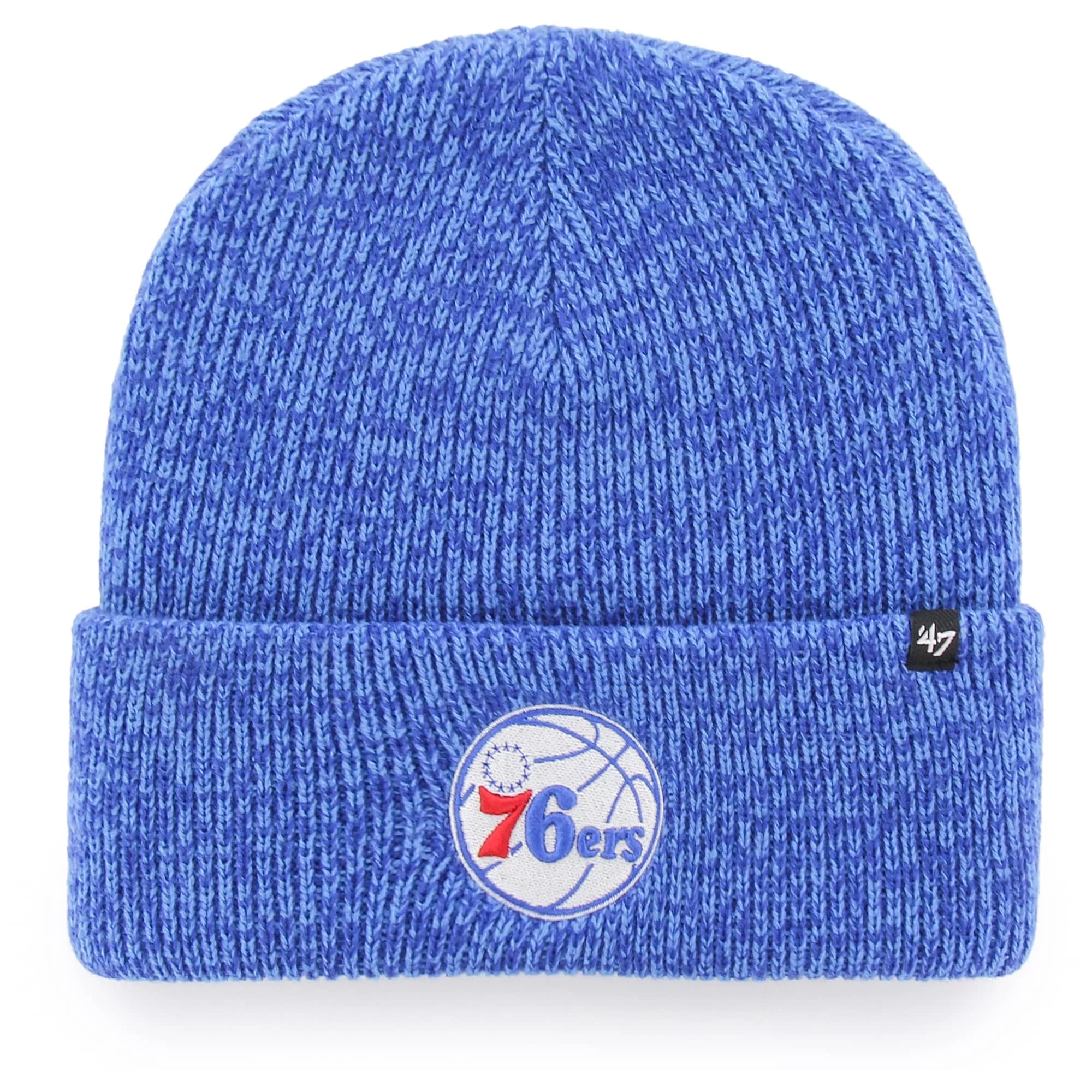 Men's '47 Royal Philadelphia 76ers Brain Freeze Cuffed Knit Hat - OSFA