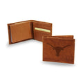 Texas Longhorns  Genuine Leather Billfold Wallet - 3.25 x 4.25 - Slim Style