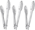 Truecraftware ¨C Set of 3- Heavy Duty Stainless Steel 10 Flat Spring Utility Tong with Locking Ring - Food Tongs for Cooking Grilling Barbecue Buffet
