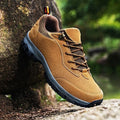 Spring Men's Mountaineering Shoes Anti Slip Platform Casual Sneakers Travel Shoes Tenis Masculino Luxury Fashion Hiking Shoes LightBrown 40