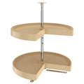 Rev-A-Shelf LD-2942-24-15-1 24 Polymer Pie Cut 2 Shelf Lazy Susans, Almond