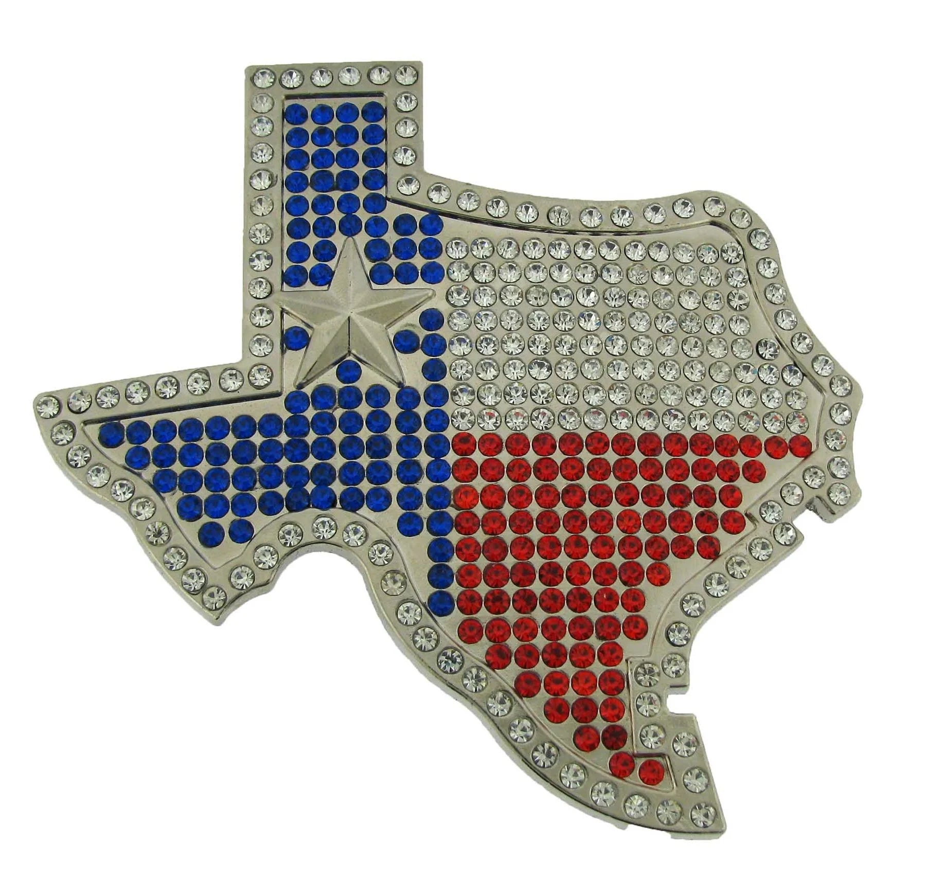 State of Texas Belt Buckle Lonestar Longhorn Texan Multicolors Rhinestones Rodeo Metal Costume Fashion