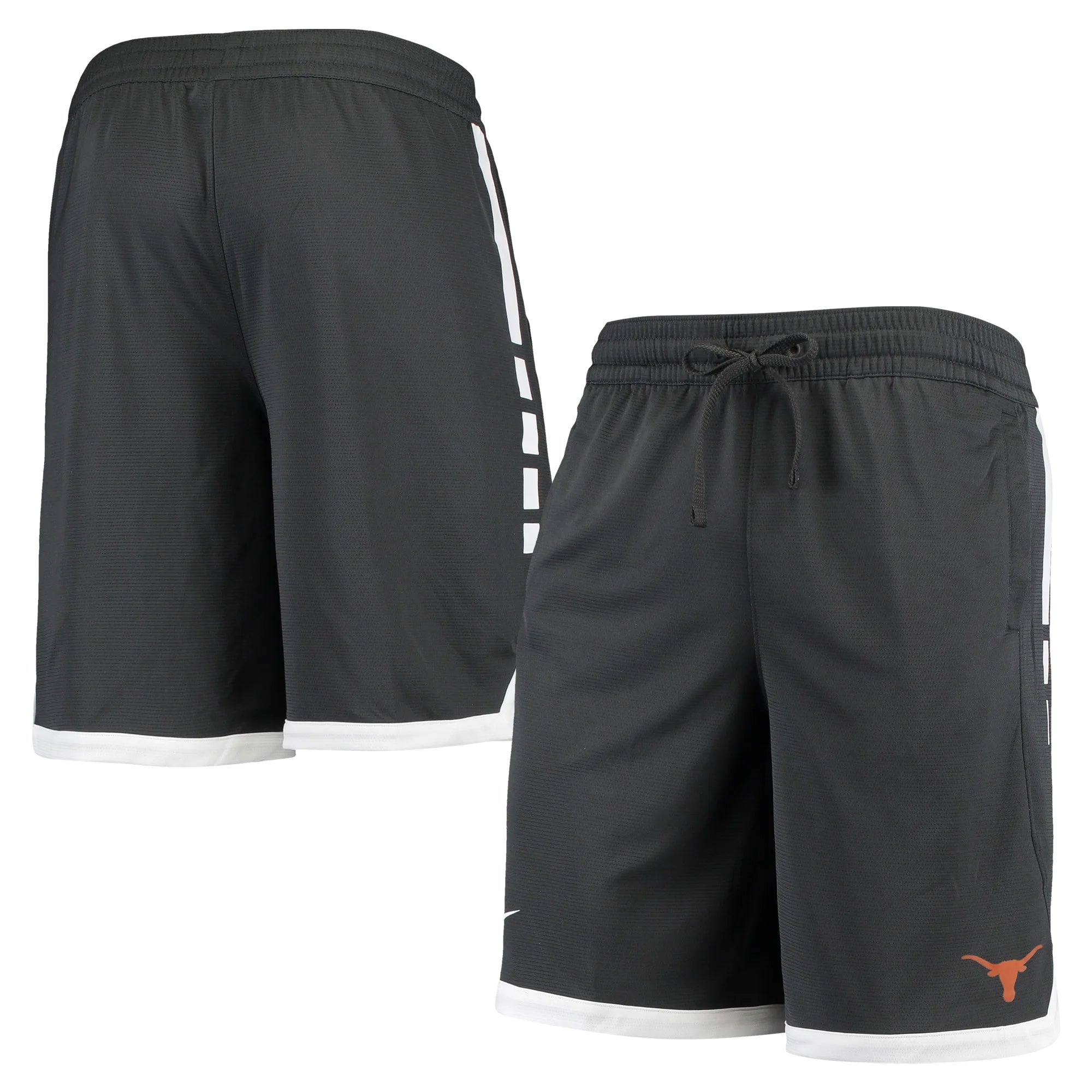 Men's Nike Anthracite Texas Longhorns School Logo Elite Stripe Performance Shorts