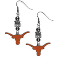 Siskiyou CEBE22 Female NCAA Texas Longhorns Euro Bead Dangle Earrings