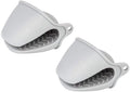 2Pcs Silicone Oven Mitts Large Cooking Finger Protector Heat Insulation Pinch Grips Pot Holder Oven Gloves Baking Holder, Gray