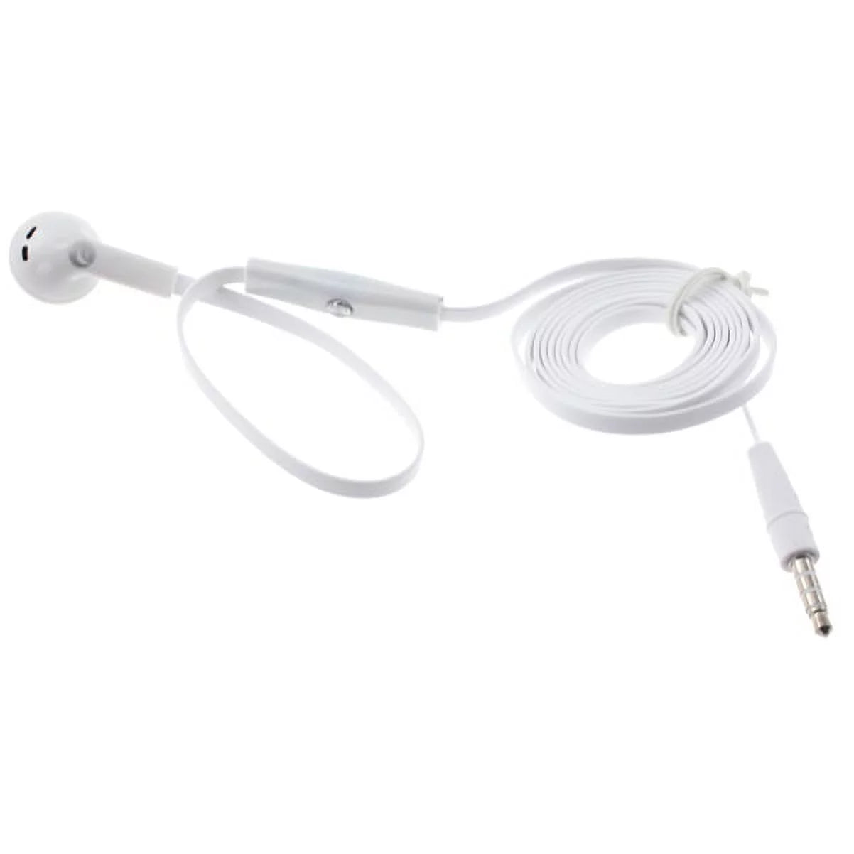 Single Earbud Wired Earphone Mono Headset 3.5mm Headphone Flat O1N for Samsung Galaxy S6, S10 Plus J7 Sky Pro S8 active, S7 S5 Active, S10e 5G On5 Note 9 8 5 NotePRO 12.2 4 3 Mega 2