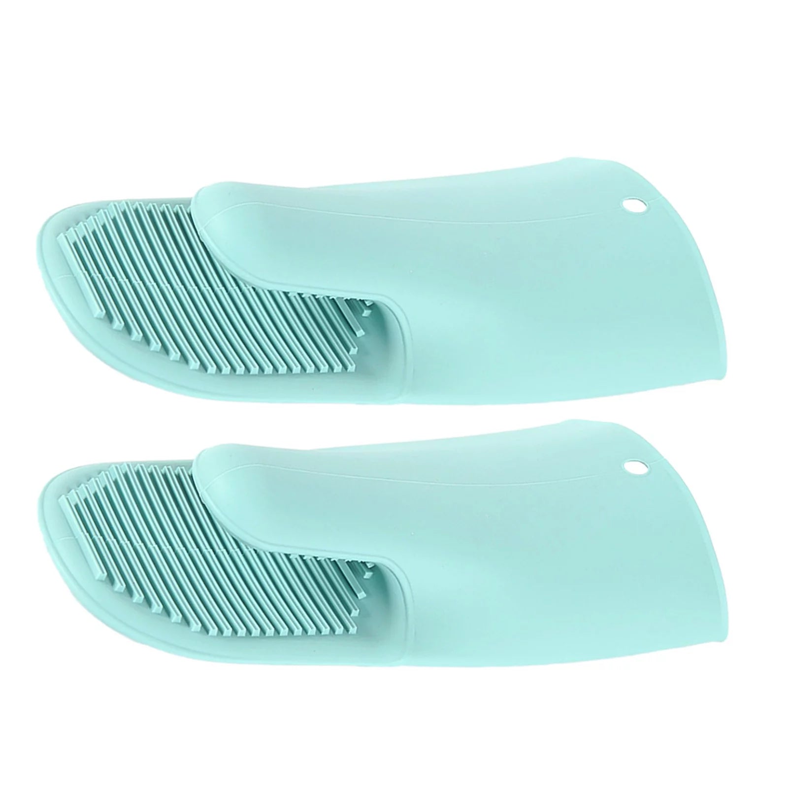 2pc silicone gloves oven heat insulated finger gloves cooking baking microwave non slip pot holder gloves kitchen tool
