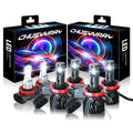 CHUSYYRAY For Buick LaCrosse 10-13 6x 6000k H9 H11 LED Headlight Hi/Lo Beam Fog Light Bulbs
