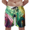 Fantasy Wings Of Fire Men's Swim Trunks Quick Dry Beach Board Shorts Summer Beachwear Swimwear Swim Shorts With Mesh Lining And Pockets