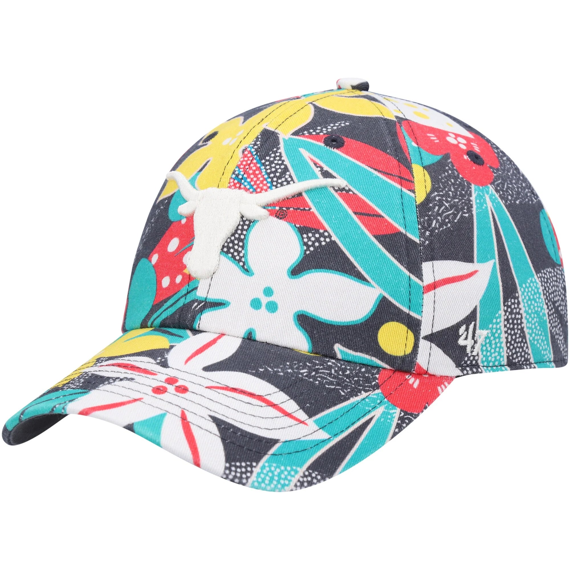 Women's '47 Charcoal Texas Longhorns Plumeria Clean Up Adjustable Hat - OSFA