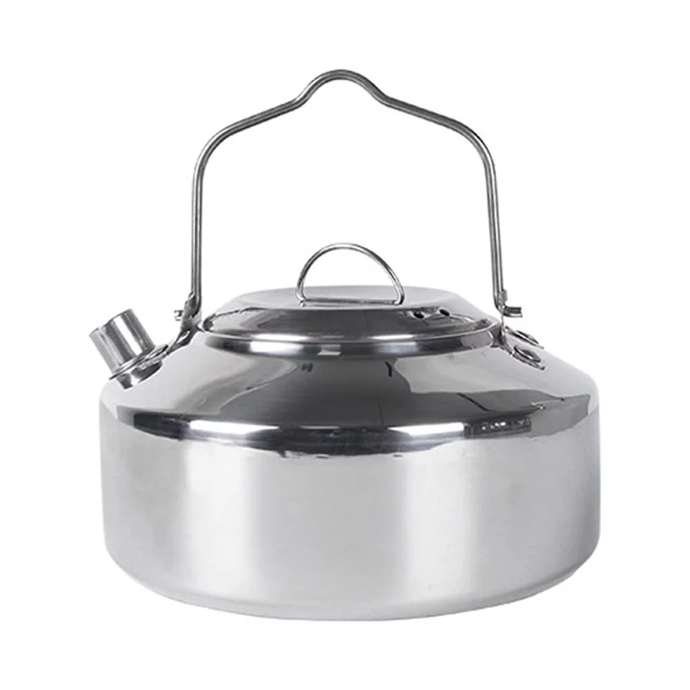 Portable Stainless Steel Pot for Camping Locking Handle and Quick Heating