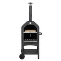 66*57*158cm freestanding with chimney with wheels with pizza stone and pizza spatula Charcoal oven Pizza oven Outdoor Wood Fired Pizza Oven with Pizza Stone, Pizza Peel, Grill Rack, for Backyard and C