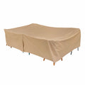 Modern Leisure Basics 115 x 76 x 30 Khaki Rectangle Patio Furniture Set Cover with Weather-Resistant Material