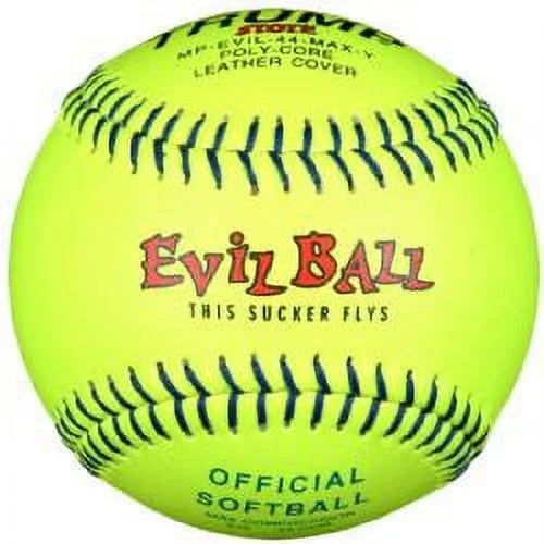 Trump? MP-EVIL-44-MAX-Y Evil Sports 12 Inch 44/525+ Yellow Leather Cover Official Softball