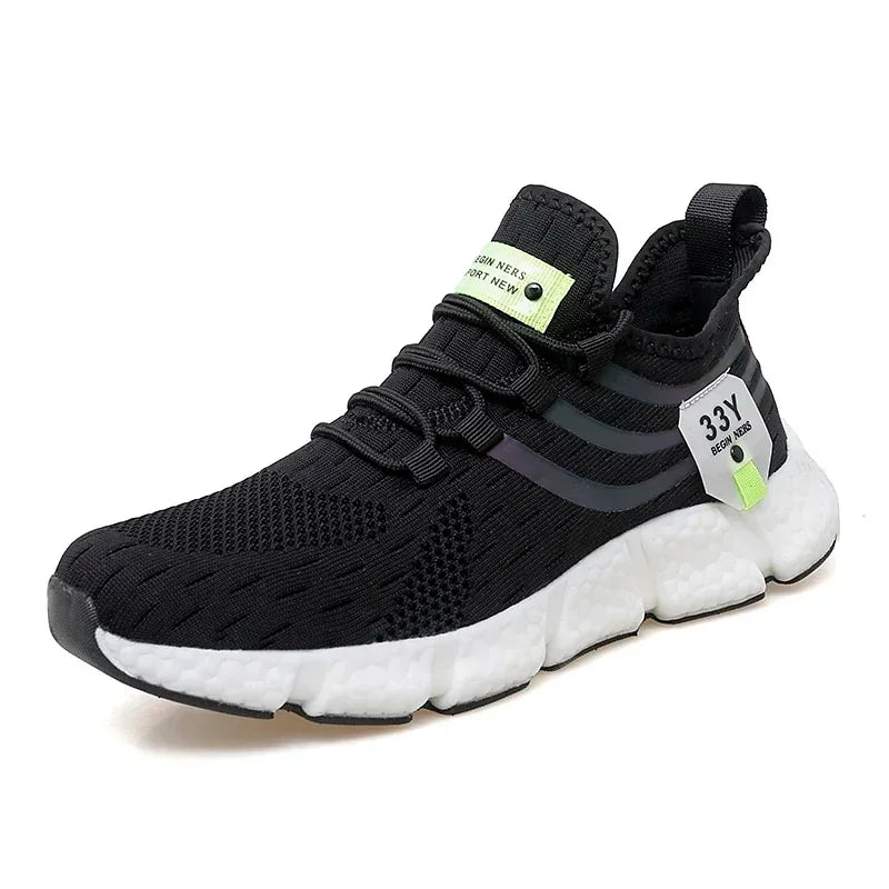 New Trend Breathable Casual Men's 2024 Spring and Autumn Sports Shoes Tenis Masculino Zapatillas Hombre Fashion Running Shoes Balck 45