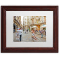 Trademark Fine Art Ghost Biker Rides Gothic Barcelona Canvas Art by Yale Gurney, White Matte, Wood Frame