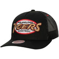 Men's Mitchell & Ness Black Philadelphia 76ers Team Seal Trucker Snapback Hat - OSFA