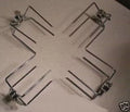 Gas or Charcoal Grill Rotisserie (4) Four Prong Meat Spit Forks 2-1/4 x 1-3/4