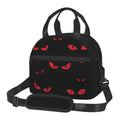 DouZhe Lunch Bags for Women and Men, Spooky Scary Monster Eyes Prints Reusable Portable Insulated Cooler Waterproof Lunch Tote Bag for Travel Work Picnic