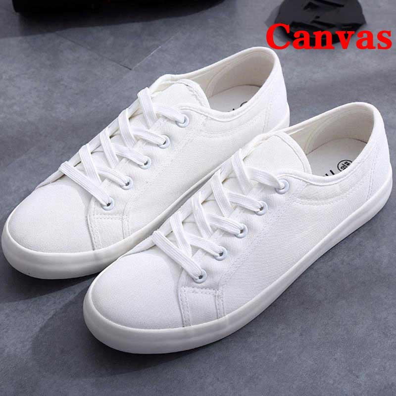 Classic White Canvas Shoes Women Summer Sneakers Casual Flats Shoes LadiesTrainers White Sneakers Tenis Feminino 2022 White-canvas 7