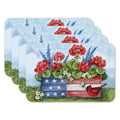 CounterArt Geranium Box 4 Pack Reversible Flexible Plastic Tabletop Placemats