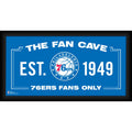 Philadelphia 76ers Framed 10 x 20 Fan Cave Collage