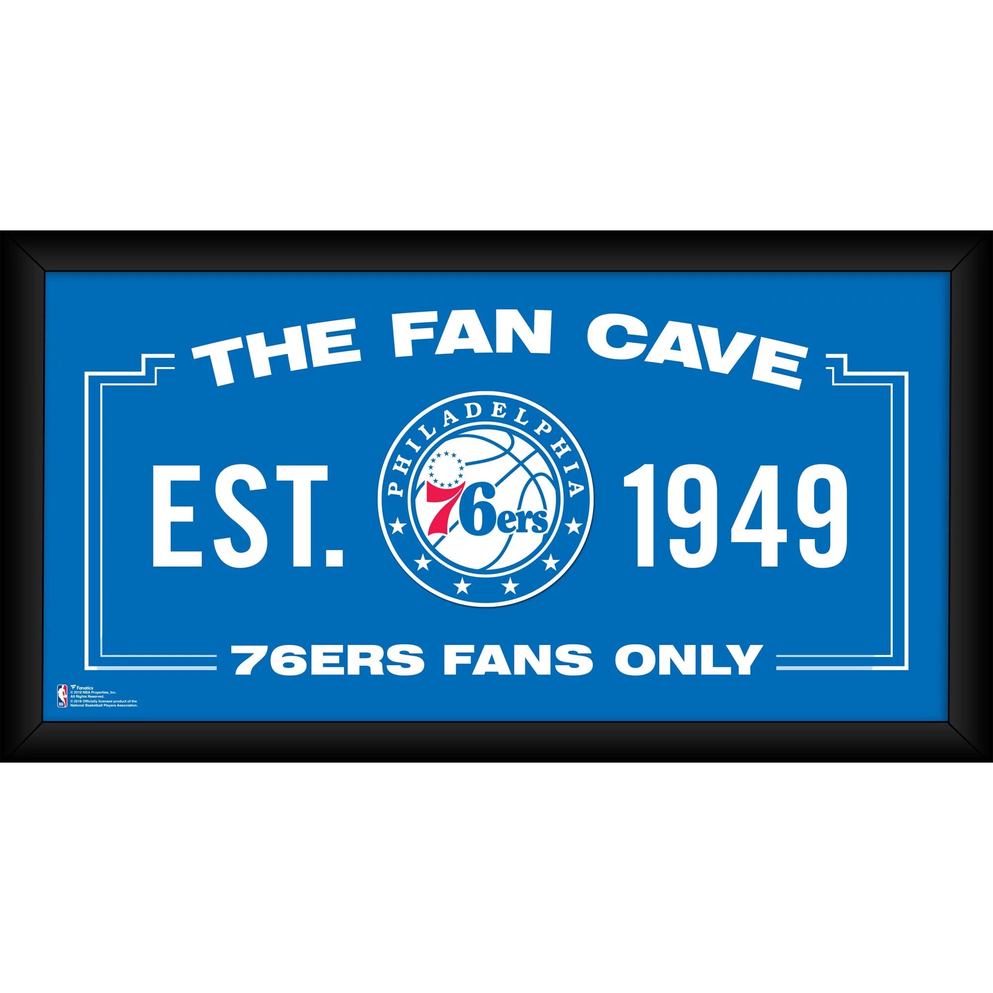 Philadelphia 76ers Framed 10 x 20 Fan Cave Collage