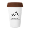 Tap Guide Back Art Deco Fashion Mug Coffee Drinking Glass Pottery Cerac Cup Lid