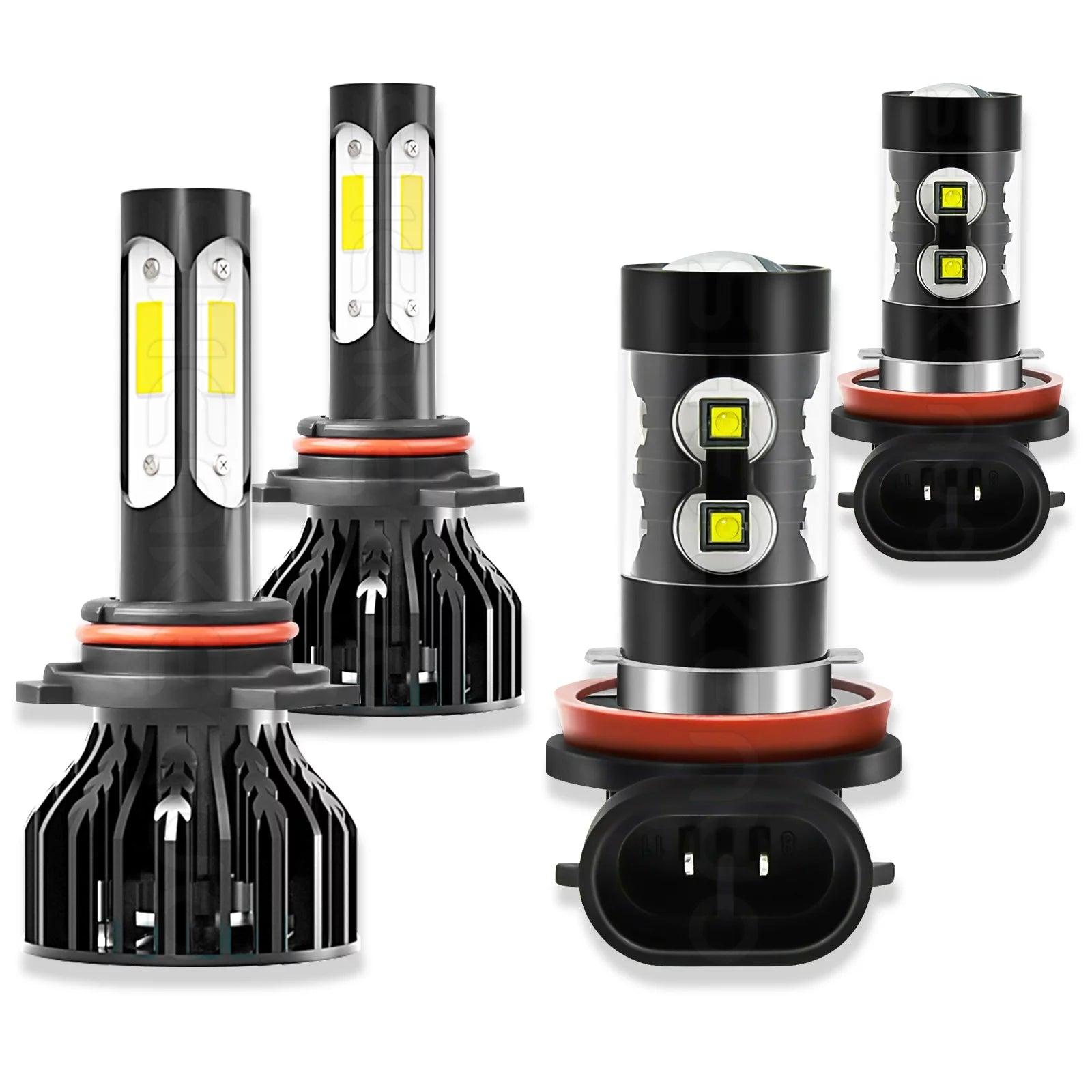 6000K White LED Headlight High/Low Beam + Fog Light Bulbs Kit for Buick LaCrosse 2014 2015 2016