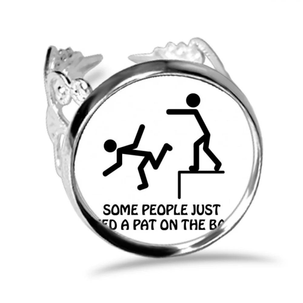 Tap Guide Back Ring Adjustable Love Wedding Engagement